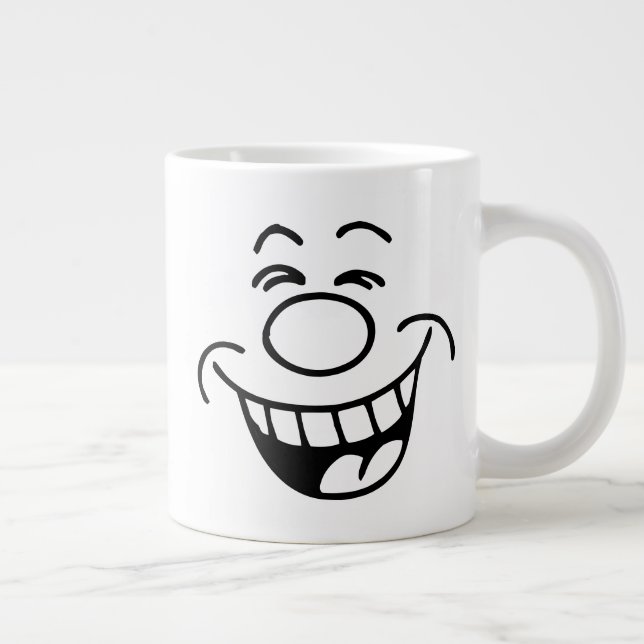Caneca De Café Grande Rindo de Face Emoji (Direita)