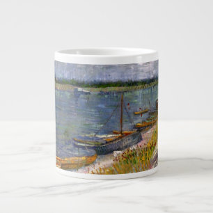 Caneca De Café Grande Rio com Barcos a Remo por Vincent van Gogh