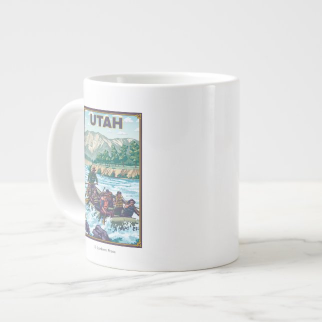 Caneca De Café Grande Rio RaftingUtah (Frente Esquerda)
