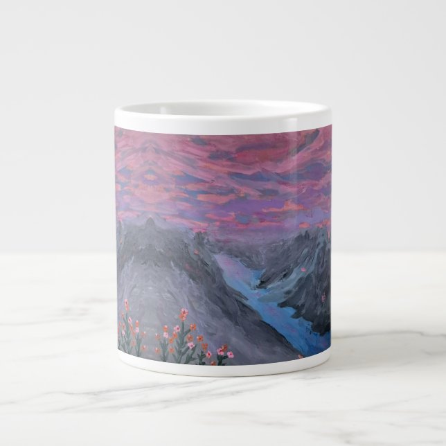 Caneca De Café Grande Rios de sua infância (Frente)