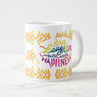 Caneca De Café Grande Riqueza do riso Felicidade Especialidade Mug