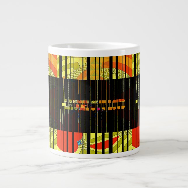 Caneca De Café Grande Rir à Beça  (Frente)