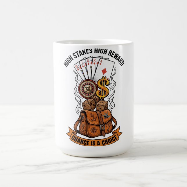 Caneca De Café Grande Risco Alta Recompensa Chance É Uma Escolha  (Centro)