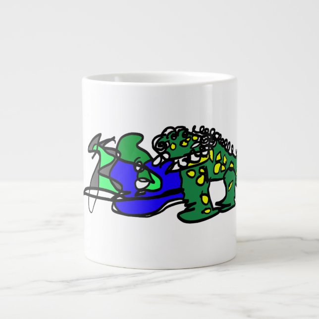 Caneca De Café Grande Ritmo de crocodilo (Frente)