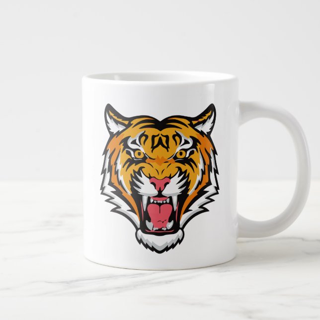 Caneca De Café Grande Roaring Tiger Head-25818 (Direita)