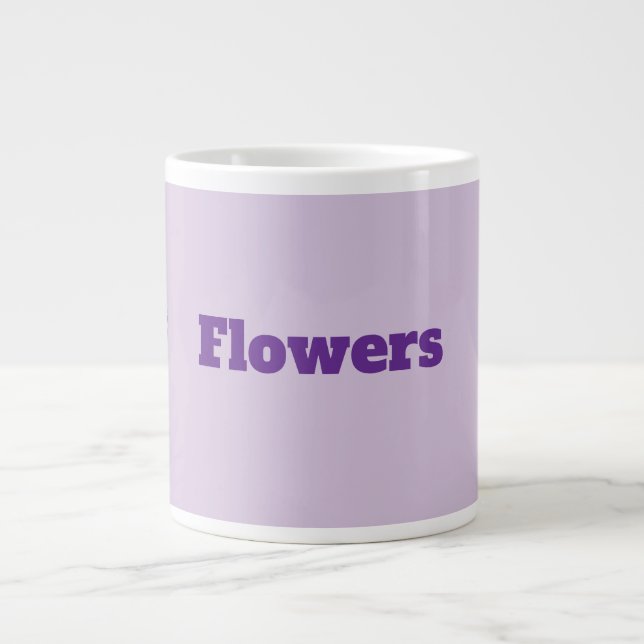 Caneca De Café Grande Robô Flor Kawaii Fofo  (Frente)