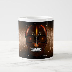 Caneca De Café Grande Rock & Roll Skeleton