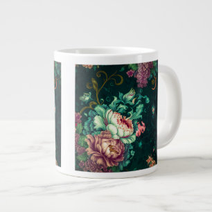 Caneca De Café Grande Rococo Desorte Floral Jumbo Mug