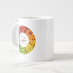 Caneca De Café Grande Roda de Fruta e de cor vegetal (12 cores)