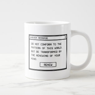 Caneca De Café Grande Romanos 12:2 Não se amolde ao Cristianismo Streetw