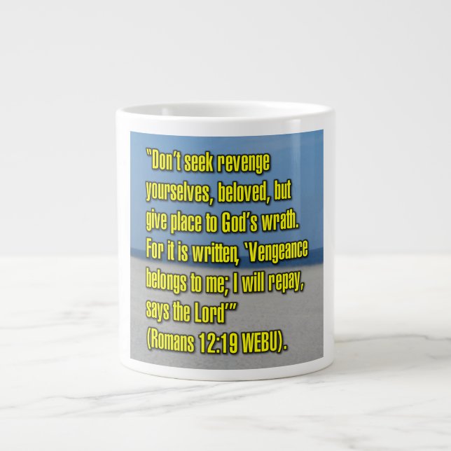 Caneca De Café Grande Romans 12:19 WEBU Mug (Frente)