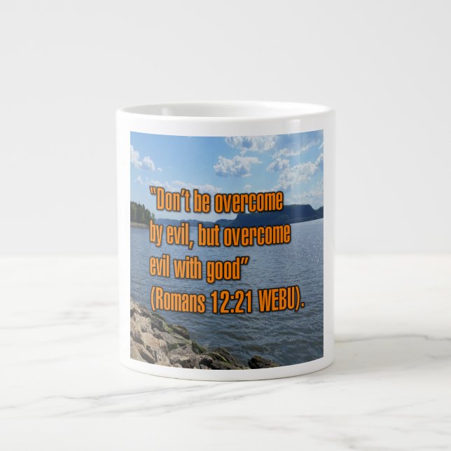 Caneca De Café Grande Romans 12:21 WEBU Mug (Frente)