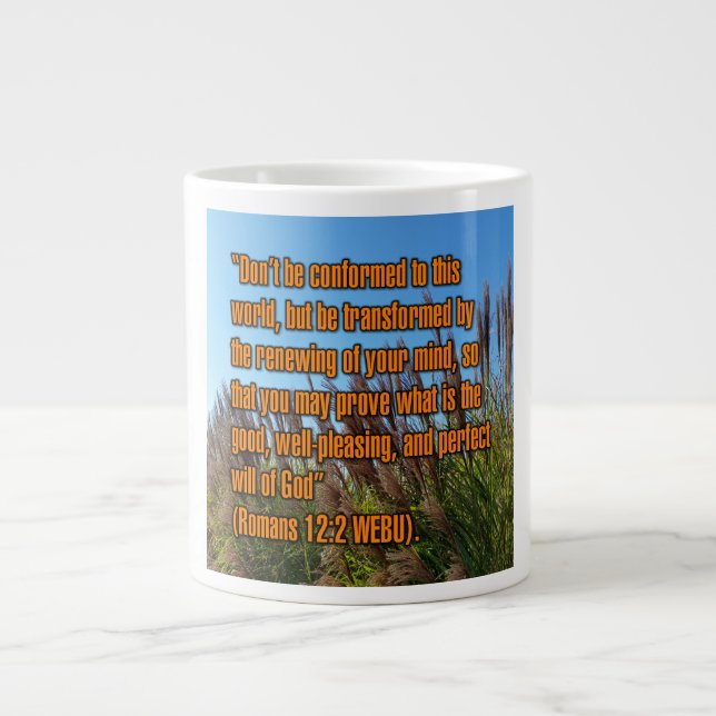 Caneca De Café Grande Romans 12:2 WEBU Mug (Frente)