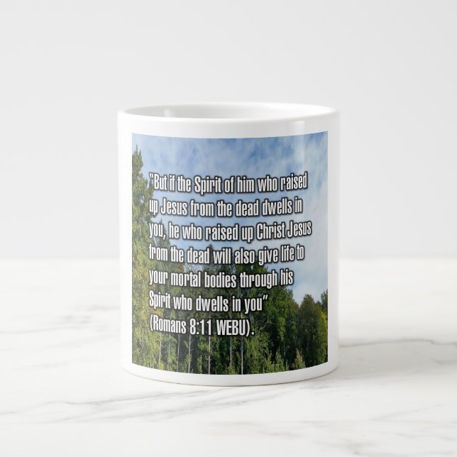 Caneca De Café Grande Romans 8:11 WEBU Mug (Frente)
