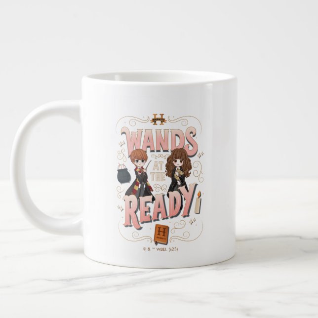 Caneca De Café Grande Ron & Hermione Wands no Ready (Esquerda)