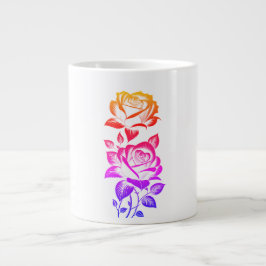 Caneca De Café Grande Rosa