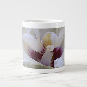 Caneca De Café Grande Rosa branca
