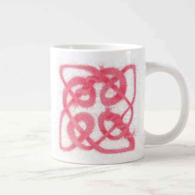 Caneca De Café Grande ROSA CELTIC KNOT Big Mug (Direita)