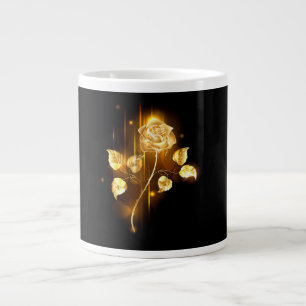Caneca De Café Grande rosa do ouro ( rosa dourado )