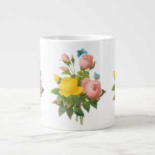 Caneca De Café Grande Rosas Chá Amarelo Persa Vintage por Redoute