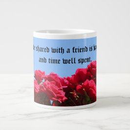 Caneca De Café Grande Rosas de cotação de amigos Jumbo Mug