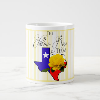 CANECA DE CAFÉ GRANDE ROSE AMARELO DE TEXAS JUMBO 20 OZ. CAFÉ/SOPA