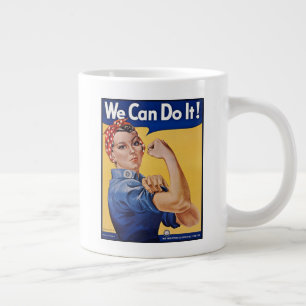 Caneca De Café Grande Rosie a Rebitadeira: Mulheres Fortes e Empoderamen