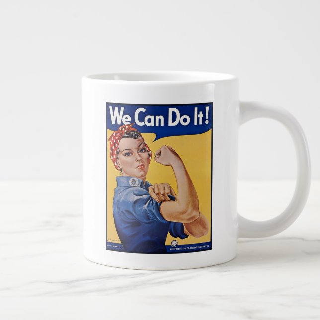 Caneca De Café Grande Rosie a Rebitadeira: Mulheres Fortes e Empoderamen (Direita)
