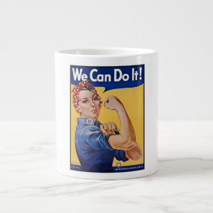Caneca De Café Grande Rosie the Riveter: Forte Empoderamento feminino