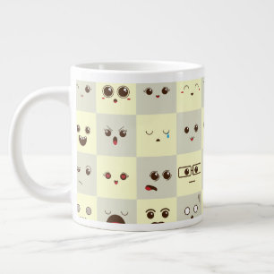 Caneca De Café Grande Rosto bonito