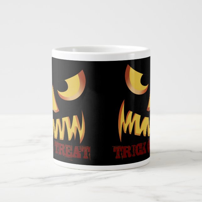 Caneca De Café Grande Rosto de Abóbora 2 (Frente)