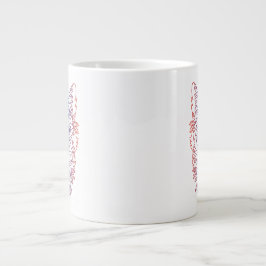 Caneca De Café Grande Rosto de lobo com gradiente artístico
