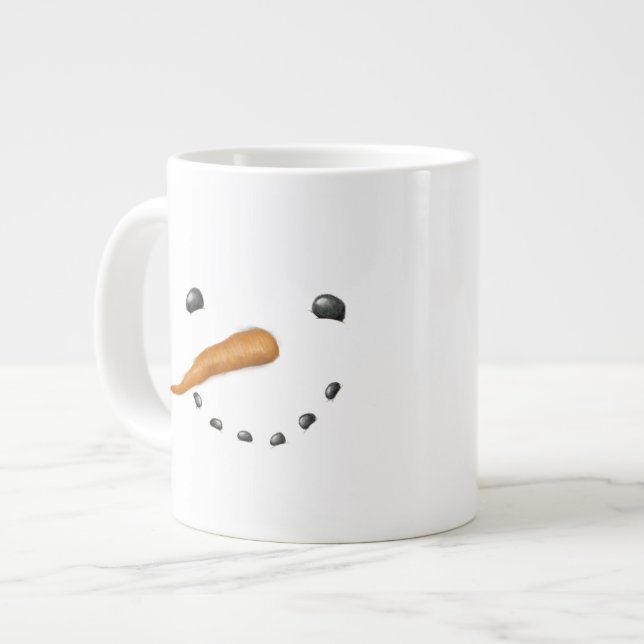 CANECA DE CAFÉ GRANDE ROSTO DE SNOWMAN (Frente Esquerda)