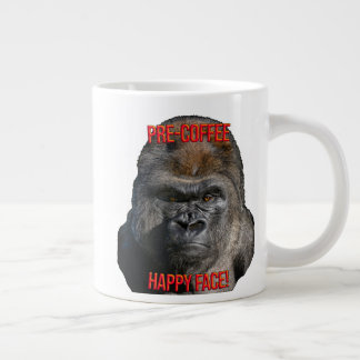 Caneca De Café Grande Rosto Feliz Pré-Café!