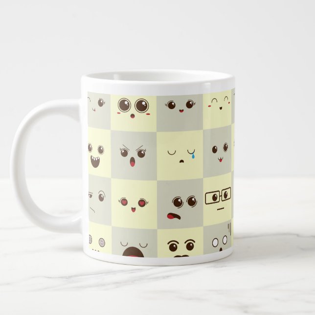 Caneca De Café Grande Rosto fofo (Esquerda)