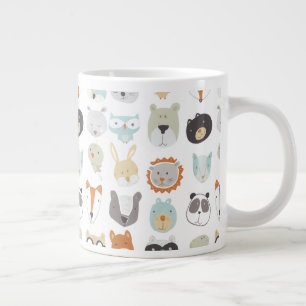 Caneca De Café Grande Rostos Amigáveis Retratos em animais de raça
