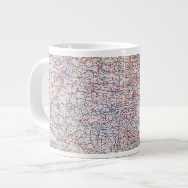 Caneca De Café Grande Roteiro dos Estados Unidos (Frente Esquerda)