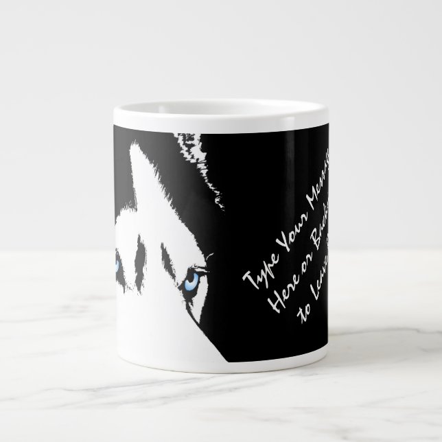 Caneca De Café Grande Rouco Jumbo Mug Siberian Husky Cup Personalizado (Frente)