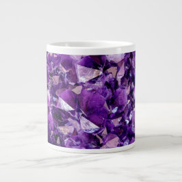 Caneca De Café Grande Roxo Ametyst Crystal Geode Gemstone fevereiro