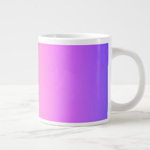 Caneca De Café Grande Roxo Colorido Desvanecendo Rosa e Pêssego Ombre