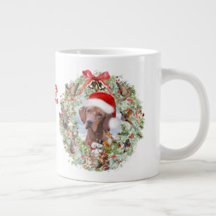 Caneca De Café Grande Rua de Natal de Vizsla Húngara