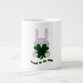 Caneca De Café Grande Rua. Patricks Bunny Orgulha ser irlandês Shamrock
