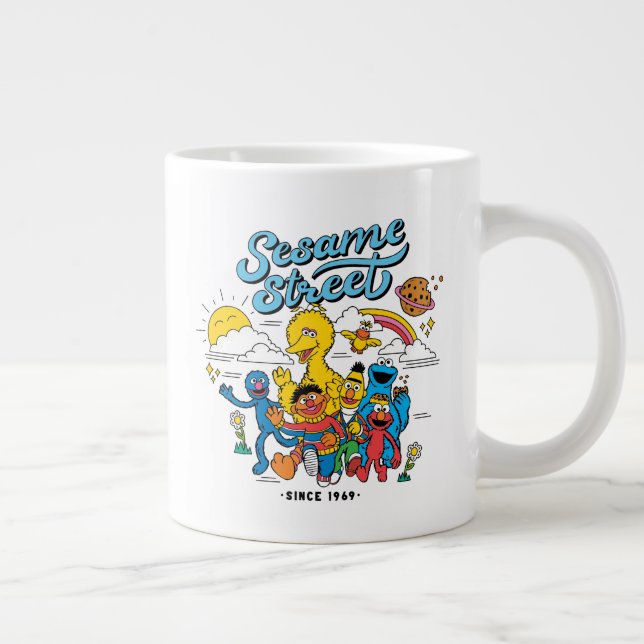 Caneca De Café Grande Rua Sésamo | Desde 1969 (Direita)