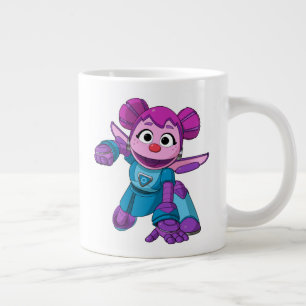 Caneca De Café Grande Rua Sésamo   Mecha Construtor Abby Em Ação