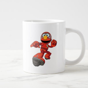 Caneca De Café Grande Rua Sésamo   Mecha Construtor Elmo Em Ação
