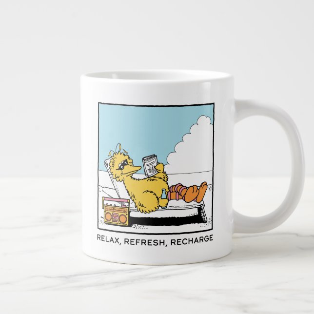 Caneca De Café Grande Rua Sésamo | Recarregação de atualização do Big Bi (Direita)