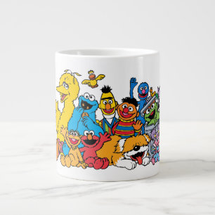 Caneca De Café Grande Rua Sésamo Retrato do Grupo Sesame Pals