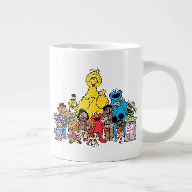 Caneca De Café Grande Rua Sésamo | Sesame Pals Saindo (Direita)