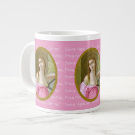 Caneca De Café Grande Ruas rosa. Agatha (M 003) 20 oz. Jumbo Coffee Mug