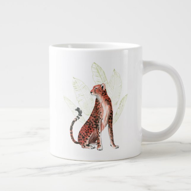 Caneca De Café Grande Ruby Runner Leopard (Direita)